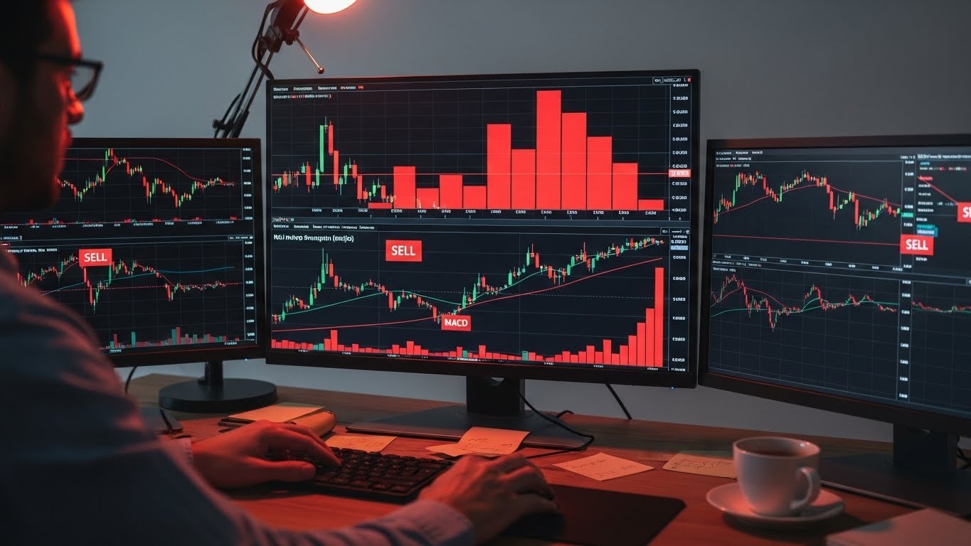 Momentum and trend indicators confirm bearish conditions