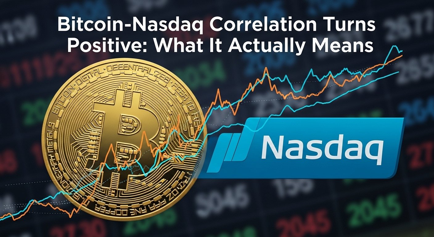 Bitcoin-Nasdaq correlation turns positive what it actually means