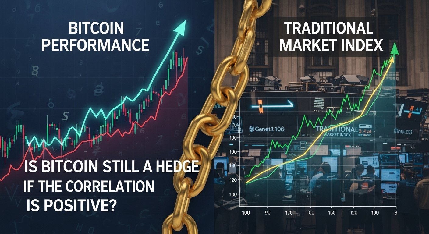 Is bitcoin still a hedge if the correlation is positive