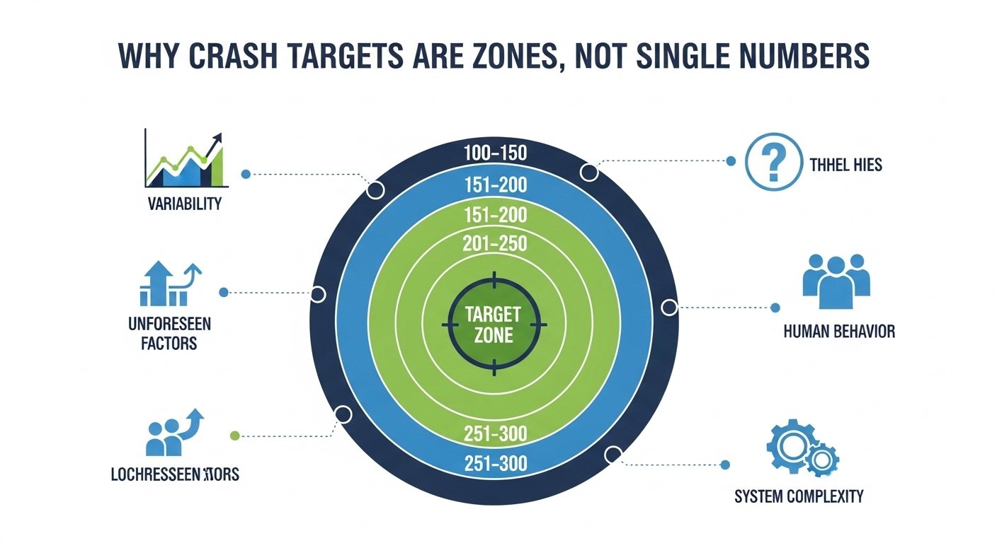 The Target Question Why Crash Targets Are Zones, Not Single Numbers