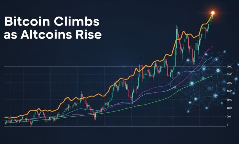 Bitcoin Climbs as Altcoins