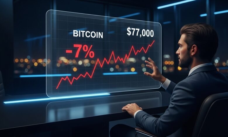 Bitcoin’s 7% Drop to $77K