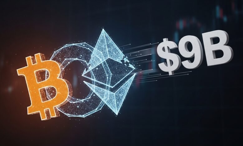 $9B Exits Bitcoin and Ether